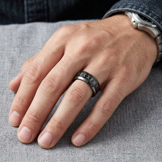 Anillo Algiz Tungsteno