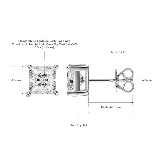 Arete Andromeda Moissanita P-925