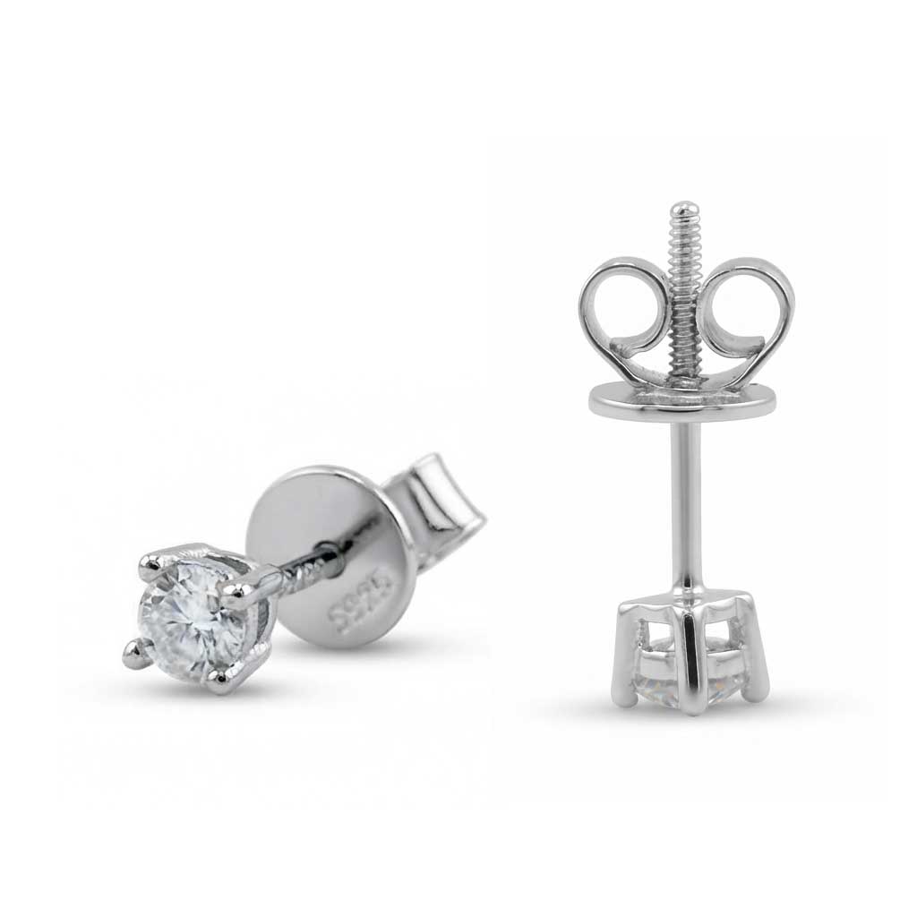 Arete Stellar 3mm — Moissanita VVS | P-925
