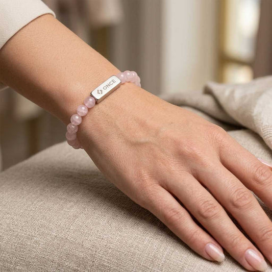 Pulsera Terra Cuarzo Rosa 6mm