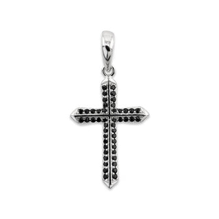 Dije Cruz De Los Eternos Con Zirconitas Negras P-925