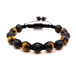 Pulsera Macramé Ojo de Tigre, Ágata Mate