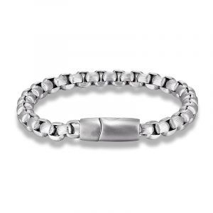 Pulsera Veneciana Plateado 7mm