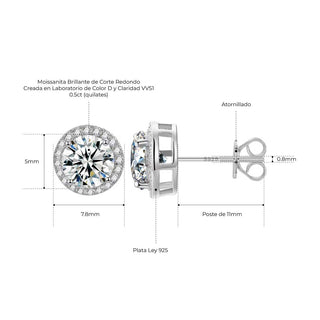 Arete Febo Moissanita P-925