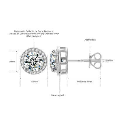 Arete Febo Moissanita P-925