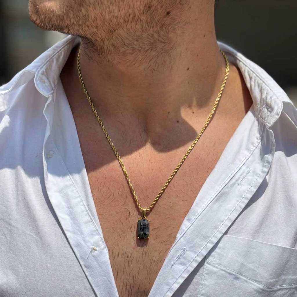 Collar Lithos Dorado