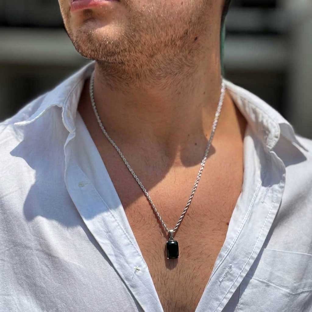Collar Lithos Plateado