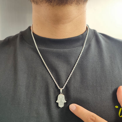 Collar Hamsa Plateado