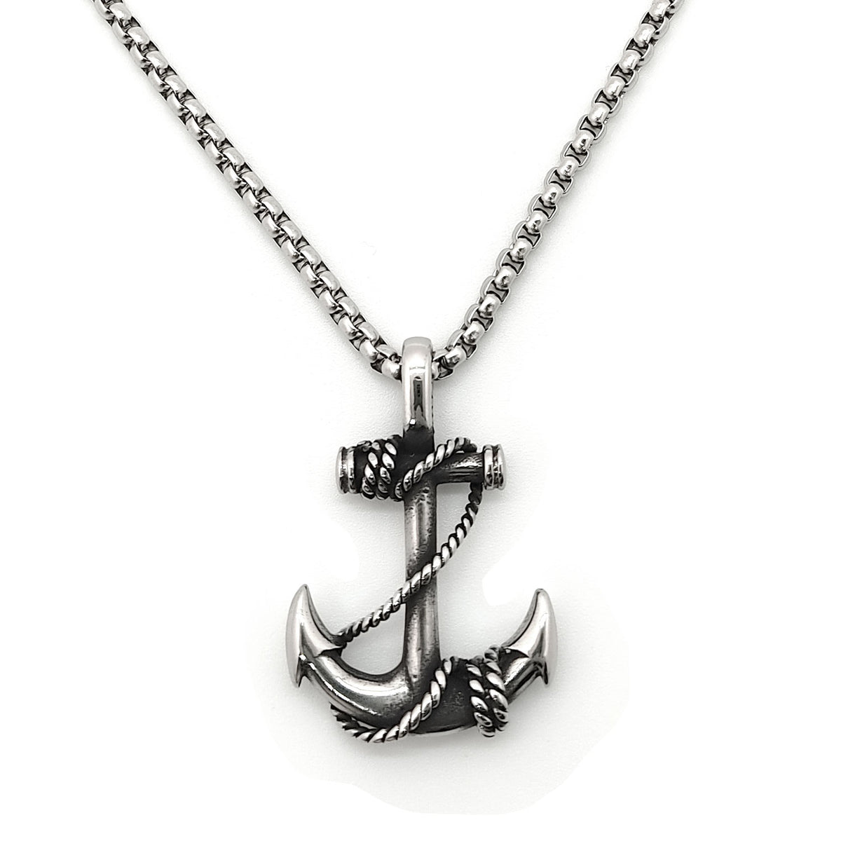 Collar Ancla Plateado