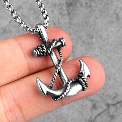 Collar Ancla Plateado