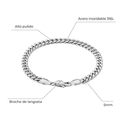 Pulsera Cuban 5mm