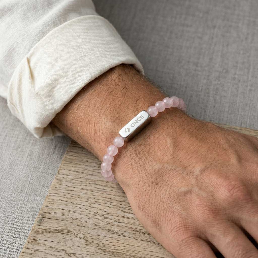 Pulsera Terra Cuarzo Rosa 6mm
