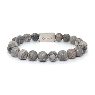 Pulsera Terra Jaspe Gris 8mm
