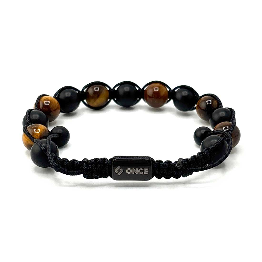 Pulsera Macramé Ojo de Tigre, Ágata Mate