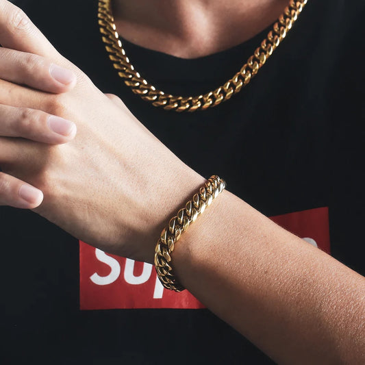 Set Miami Cuban | 10mm Dorado