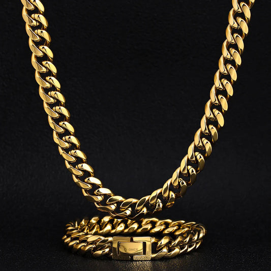 Set Miami Cuban | 10mm Dorado