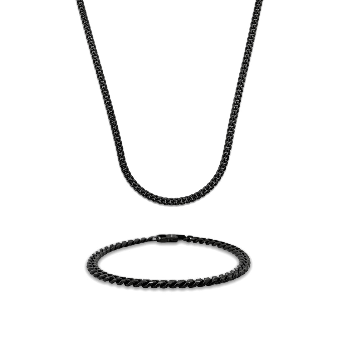 Set Miami Cuban 5mm Negro